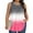 Hot Pink, variant on Blue Tops for Women 2025 Plus Size Tank Top Crew Neck Sleeveless Color Blocking Tunic Blouse