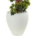 thumbnail image 3 of HomeStock 4Ft. English Old World Opulence Topiary Artificial Tree In White Oval Planter, Uv Resistant (Indoor/Outdoor), 3 of 5