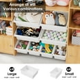 thumbnail image 5 of Homfa Kids Toy Organization Cubby Bookcase with 8 Bin, 2 Door Storage Organizer Bookshelf for Children Room Playroom, Natural, 5 of 7