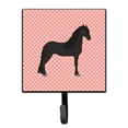 thumbnail image 1 of Friesian Horse Pink Check Leash or Key Holder, 1 of 1