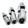 thumbnail image 2 of 3pcs Impact Universal Joint Socket Set Swivel Hand Tools U Joint 1/4 2 of 9