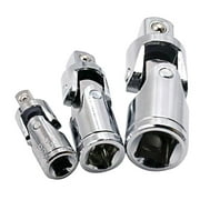 3x Universal Joint 1/2" 3/8" 1/4" Ratchet Angle Extension Bar Socket Adapter