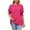 Hot Pink, variant on UAMVSH Women's Summer Fashion Tops Half Sleeve Crewneck T-Shirts Business Dressy Blouses Solid Basic Tee Tops
