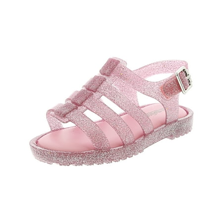 Melissa Girl's Mini Flox Pink Candy Glitter Ankle-High Sandal - 6M ...