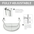 thumbnail image 4 of Outsunny Adjustable Balcony Hanging Railing Table with Metal Mounting, White (1 Count), 4 of 10