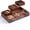Vintage Wood 1, variant on Large Rectangular Wood Serving Tray with Handles – Ottoman Breakfast Tray with Raised Edges, Snack and Food Serving Platter in Vintage Wood