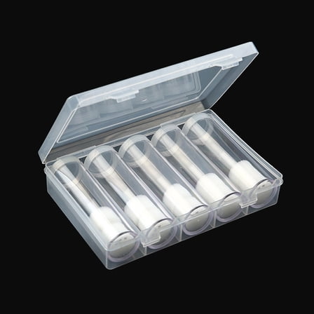 MERRYHAPY 6Pcs Container to Roll Coins for Coin Collectors in Transparent Blue 1.18x0.79x0.16in