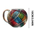thumbnail image 3 of Taza de hilo pintado | Estilo vidriera | Taza de té de café de vidrio de 12 oz | Acogedor diseño de ola de hilo artesanal | Apto para lavavajillas | Regalo para artesanos y amantes del café, 3 of 8