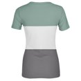 thumbnail image 5 of Hauts d'Été Grande Taille pour Femmes, Mode Décontractée pour Femmes, T-shirt à Manches Courtes Imprimé Col en V Ample, Chandail-Over, T-shirt Col en V pour Femmes en Liquidation, 5 of 5