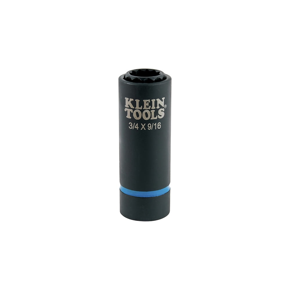 Klein Tools 2-in-1 Impact Socket, 12-Point, 3/4 and 9/16-Inch