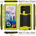 thumbnail image 3 of Compatible with Samsung Galaxy S23 Ultra Case Metal Hard  Phone Case para with Screen Protector and Lens Protector Heavy Duty Military Grade Dustproof [Note The Fingerprints Don't Work] Yellow, 3 of 13