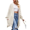 thumbnail image 3 of Long Cardigan Sweaters for Women Fall Trendy Oversized Open Front Winter Coat White XL, 3 of 9