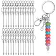 thumbnail image 2 of 26 Pcs Beadable Keychains, Silver Keychain Making Kit, 2 of 5
