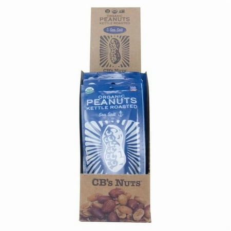 CB's Nuts Peanuts, Kettle Roasted, Sea Salt, Organic-12 x 1.5 oz