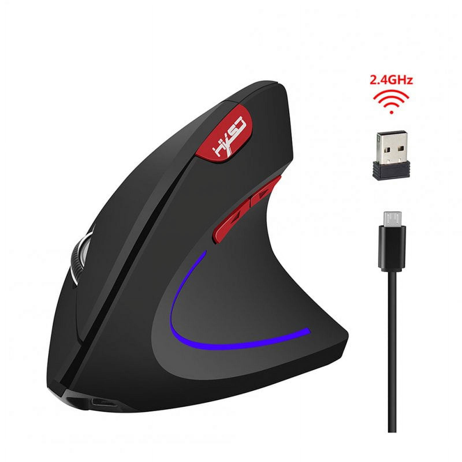 Ergonomic Mouse High Precision Optical Vertical Mouse Adjustable DPI Wireless Computer Mouse black