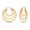 18K Gold Plated, variant on Twisted Hoop Earrings for Women, Stainless Steel Triple Layer Hoops Hypoallergenic Statement Earrings, Available in 18K Gold Plated, for Daily Wear Wedding and Date Night (Silver)