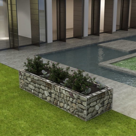 Casafoyer Gabion Raised Bed Steel 106.3"x35.4"x19.7"