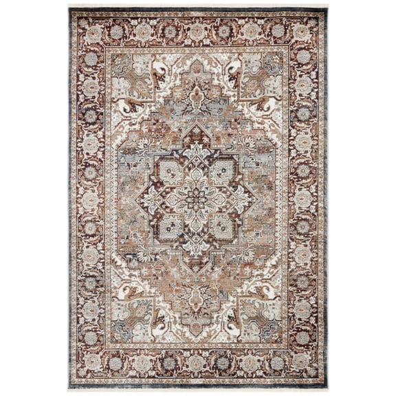 SAFAVIEH Vintage Persian Jackson Medallion Area Rug, Red/Ivory, 5'3" x 7'7"