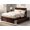 Walnut, variant on Madison Platform Bed with Flat Panel Foot Board and Twin Size Urban Trundle Bed in Multiple Colors and Sizes