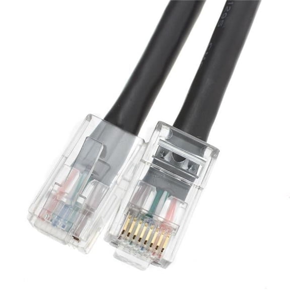 Cat5e Black Ethernet Patch Cable & Bootless - 1 ft.