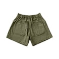 thumbnail image 6 of Glisme Women Shorts Solid Color Zip Front with Pockets Summer Soft Shorts for Women Size S Green, 6 of 7