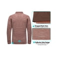 thumbnail image 2 of Little Donkey Andy Men's Quick Dry Thermal Lightweight Running Jacket Full Zip Hybrid Warm Thumbholes Golf Track Jacket Dark Brown/Red L, 2 of 8