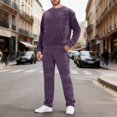 thumbnail image 3 of OGLCCG Lounge Sets For Men Long Sleeve Crewneck Sweatshirt and Wide Leg Sweatpants Casual Fall Fashion Tracksuit Set with Pockets, 3 of 8