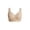 Khaki, variant on Women Posture Bra, Solid Color Front Closure Wireless Back Support Push Up Full Coverage, Wide Adjustable Straps Criss Everyday Bras, Comfortable Posture Corrector Bras for Women