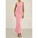 thumbnail image 4 of Vestido midi PRETTYGARDEN para mujer 2025 con pliegues fruncidos, color rosa, 4 of 9