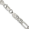 thumbnail image 5 of Diamond2Deal 925 Sterling Silver 6.5mm Figaro Anchor Chain Necklace for Men 24", 5 of 6