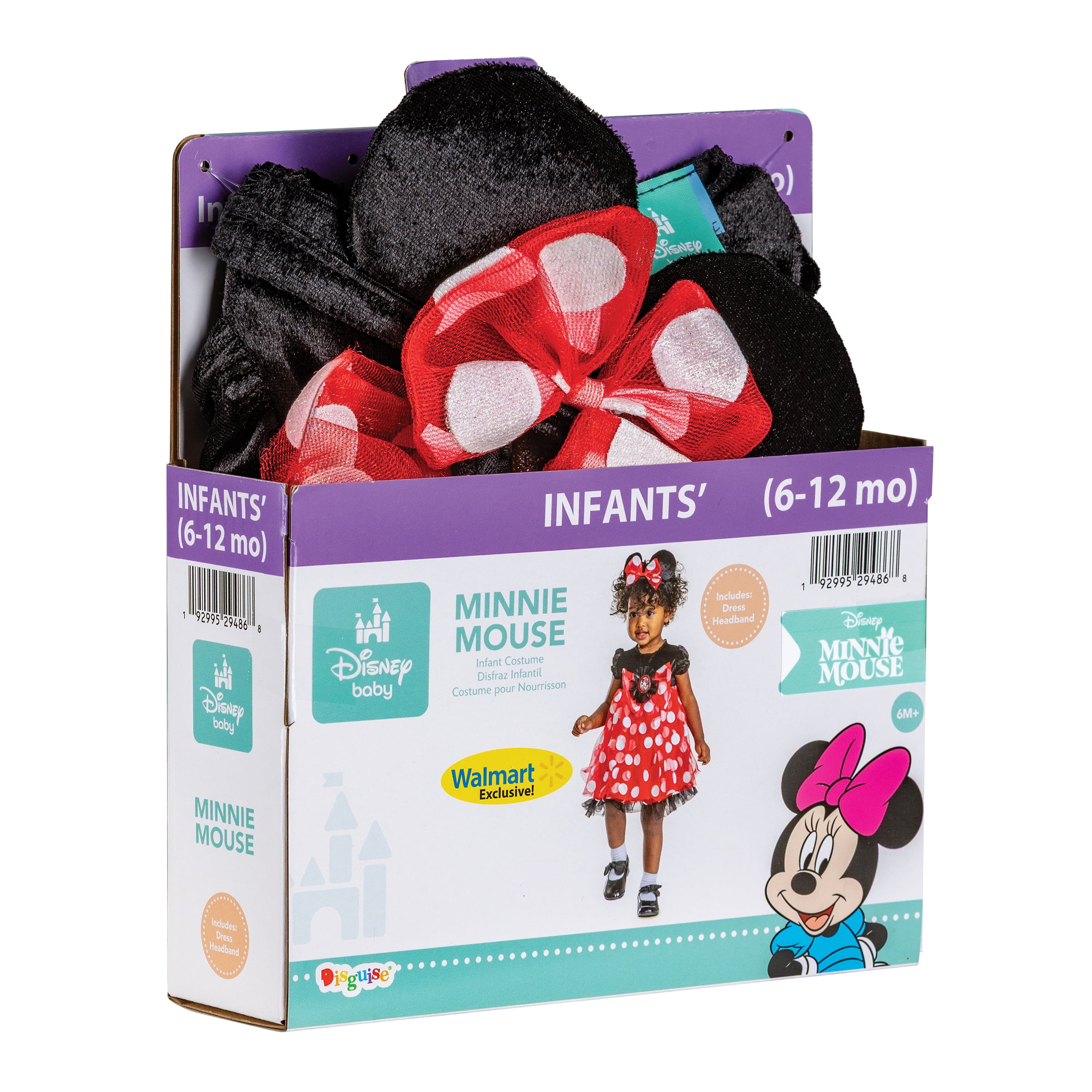 Disney Minnie Mouse Halloween Costume for Children, Infants Size 6-12M, by Disguise
