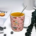 thumbnail image 5 of Qokaie Retro 70s 60s Hippie Flower Pattern Premium Ceramic Coffee Mugs with Handle for Men Women - Durable, Stylish, and Ergonomic Cup - Perfect for Home, Office, and Cafés, 5 of 6
