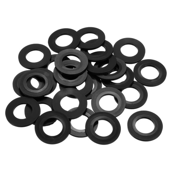 25Pcs M22 Nylon Flat Washers Plastic Washer 22mm ID 42mm OD 3mm Thick, Black