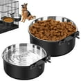 thumbnail image 1 of Jaulas para perros SsawCasa, paquete de 2 unidades, de acero inoxidable, antiderrames, 1 of 8
