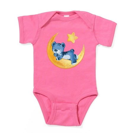 

CafePress - Blue Sleepy Teddy On Moon - Cute Infant Bodysuit Baby Romper - Size Newborn - 24 Months