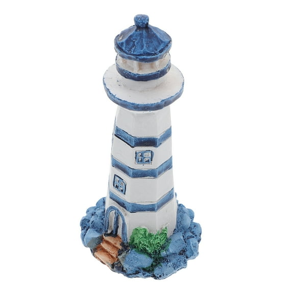 Aquarium Decor Resin Lighthouse Ornament Beach Decoration