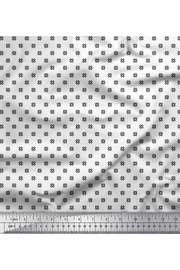 Viscose Chiffon Fabric Four Sided Arrow Shirting Print Sewing Fabric Yard 42 Inch Wide