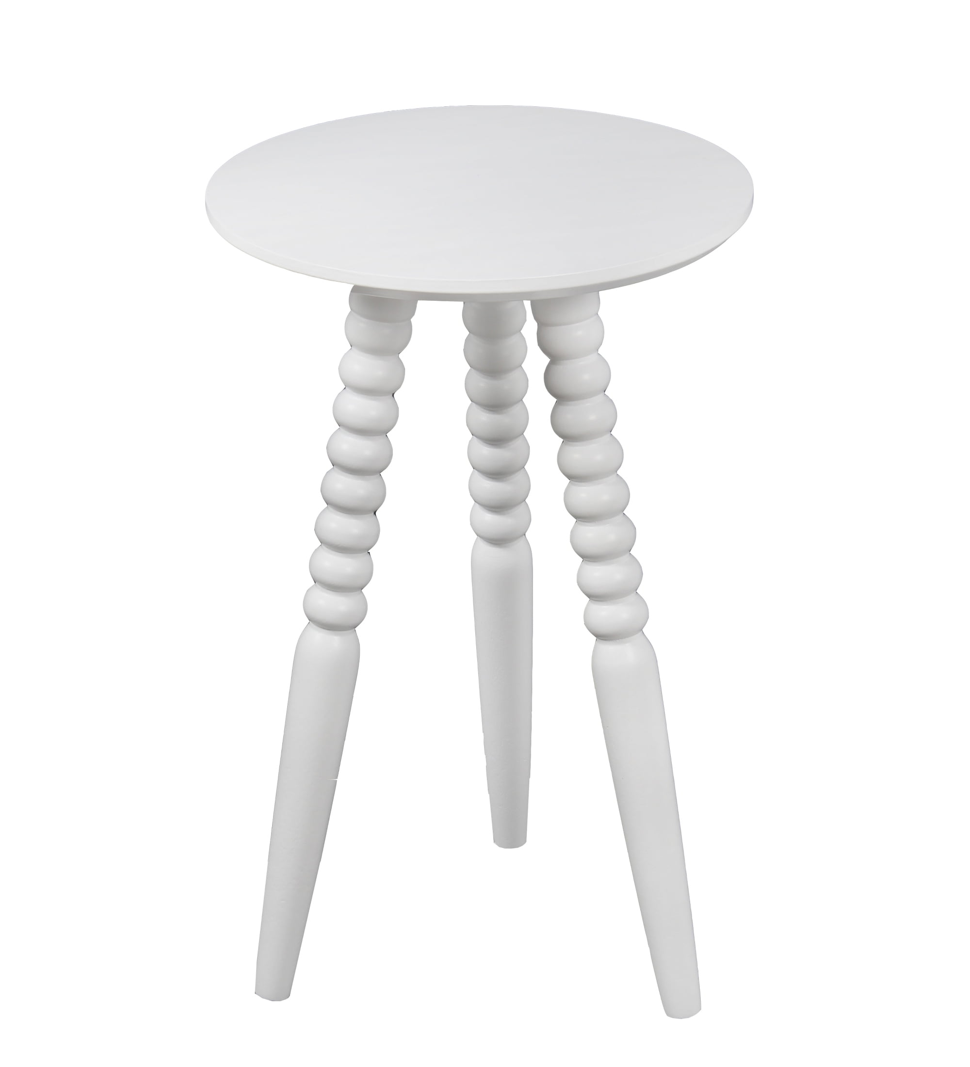 Round Accent Table Pure White