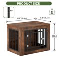 thumbnail image 3 of Uforic 34.5"L Wooden Dog Crate Furniture with Steel Lock,for Medium Dogs up to 40 Lb, 34.5"L x 21.8"W x 25.4"H, 3 of 9
