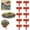 Red, variant on Imitation Stone Garden Fence, Plastic Retaining Edging Border 10/20 Pack Plastic Garden Retaining Fences No Dig Interlocking Landscape Edging with Stakes DIY Faux Rock Flower Bed Edge(Black,10pcs)