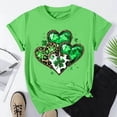 thumbnail image 2 of Lovzfmll Women's St. Patrick‘s Day Print Pullover, Short Sleeve Casual Round Neck Top, Festive Soft Tee, 2 of 5