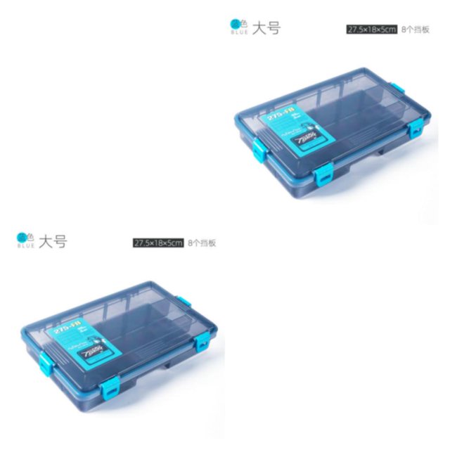 Wosthever Caja de aparejos duradera para pesca de gran capacidad y PP esmerilado organizado portátil Type6 NO6