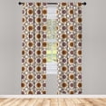 thumbnail image 3 of Ambesonne Traditional Curtains, Middle East Damask Form, Pair of 28"x63", Multicolor, 3 of 5