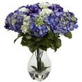 thumbnail image 1 of Nearly Natural 1368-BP Mixed Hydrangea with Vase, Blue/Purple, 1 of 1