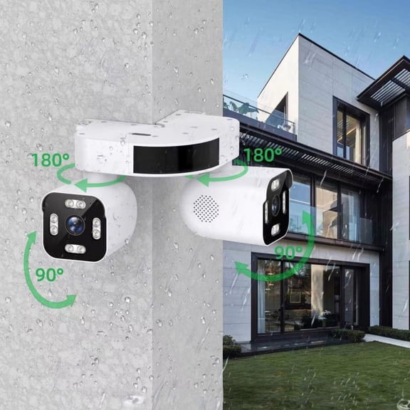Outdoor Ptz Security Camera, Wireless Wifi 2.4Ghz, 1080P Full Color Night Vision, Two-Way Talk, Motion Detection Alert, Ip66 Weatherproof, Pan Tilt Zoom 360° for Home Surveillance