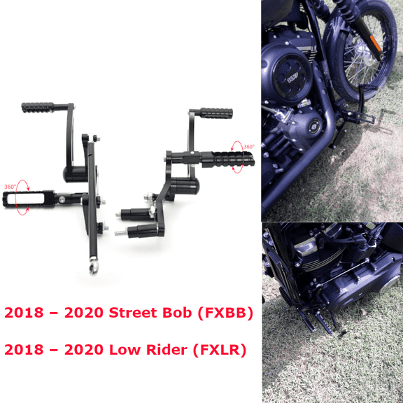 12" 13" Forward controls Foot pegs for Harley Davidson Street Bob FXBB FXBBS/ Low Rider FXLR FXLRS 2018-2021