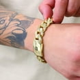 thumbnail image 2 of Nuragold 14k Real Yellow Gold Royal Monaco 15mm Miami Cuban Link Bracelet (8"-9") Italian Jewelry for Men, 2 of 10