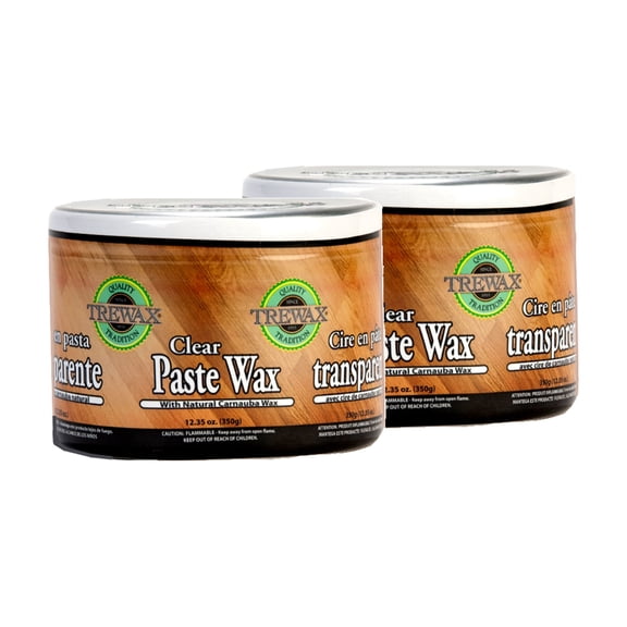 Trewax Original Paste Wax for Wood Floors and Surfaces, Clear, 12.35-Ounce, Pack of 2