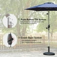 thumbnail image 6 of Domi Outdoor Living Dia.7.5FT Patio Umbrella with Push Button Tilt and Crank, UV Protection Waterproof Market Sun Umbrella for Garden, Deck, Backyard, Pool ，Navy Blue, 6 of 8