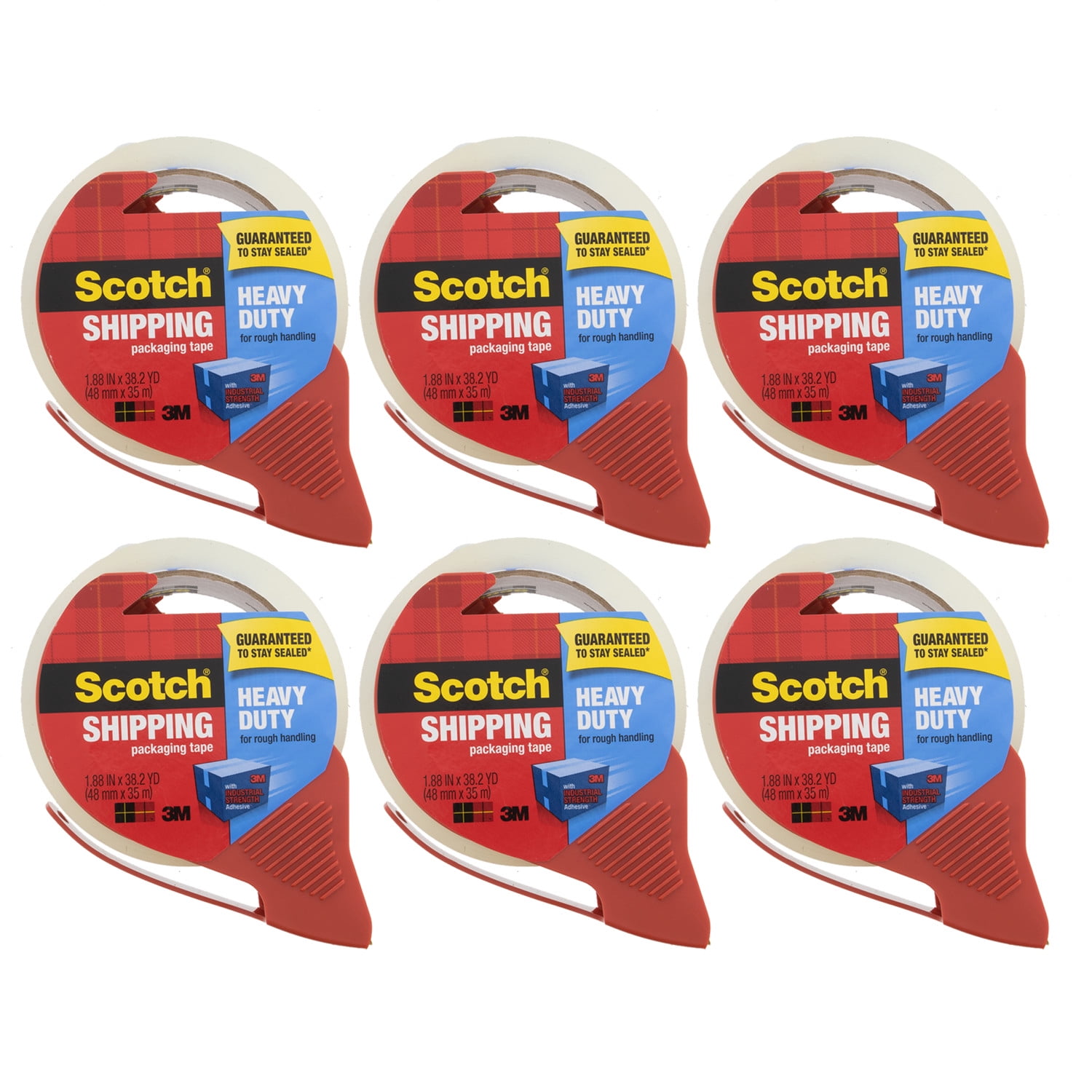 Scotch 3M Heavy Duty Shipping Packaging Tape Packing 3850SRD6PK